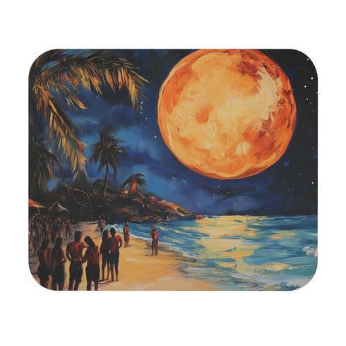 Moonlit Beach Mouse Pad
