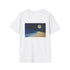 Moonlit Beach Night Tee: Full Moon Party Painting