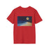 Moonlit Beach Night Tee: Full Moon Party Painting