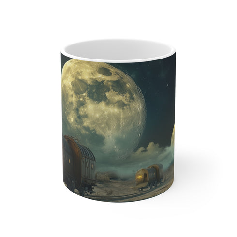 Moonlit Desert Caravan Coffee Mug