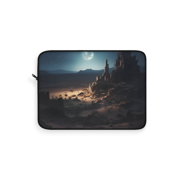 "Moonlit Desert Ruins Laptop Sleeve"