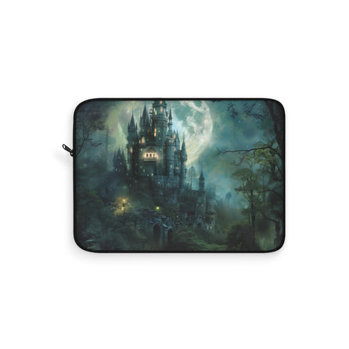 Moonlit Forest Castle Laptop Sleeve