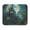 Moonlit Forest Castle Mouse Pad