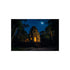 Moonlit Jungle Temple Night Scene