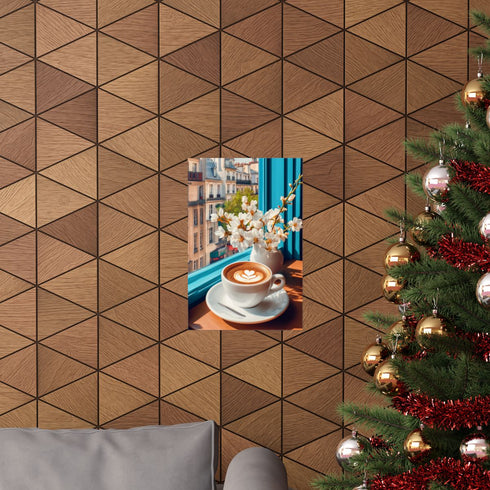 Morning Brew with Floral Bliss Poster, Matte Paper, Back to School.