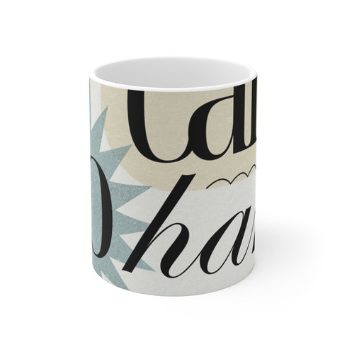 "Motivational Typographic Coffee Mug"