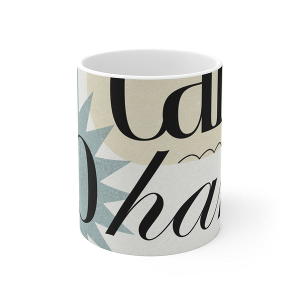"Motivational Typographic Coffee Mug"