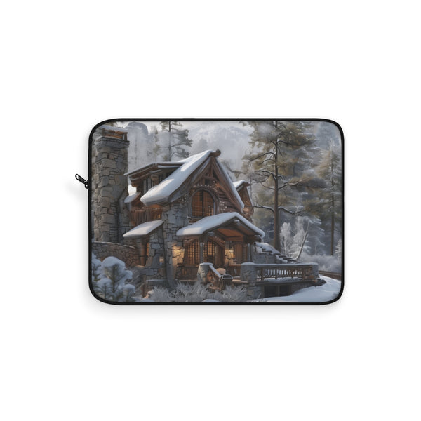 Mountain Cabin Laptop Sleeve: Rustic Chic Protection