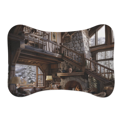 "Mountain Cabin Retreat Pet Mat"