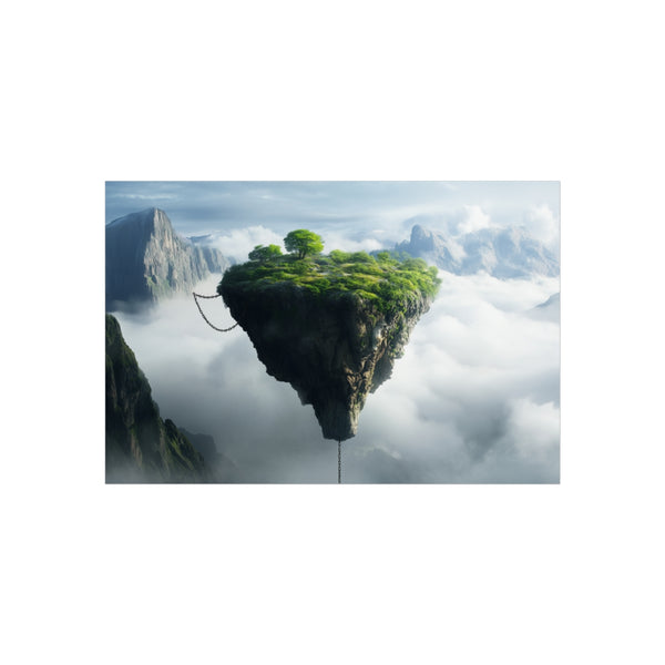 "Mountain Chained Floating Islands Poster"
