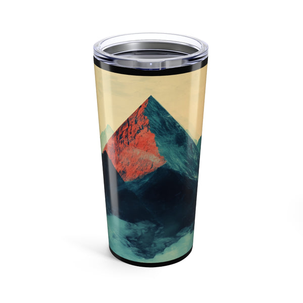 Mountain Grunge Abstract Art Bottle