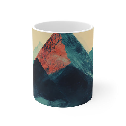 "Mountain Grunge Art Coffee Mug"