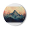 "Mountain Grunge Coaster: Artsy Elegance"