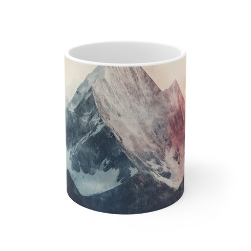 "Mountain Grunge Geometric Coffee Mug"
