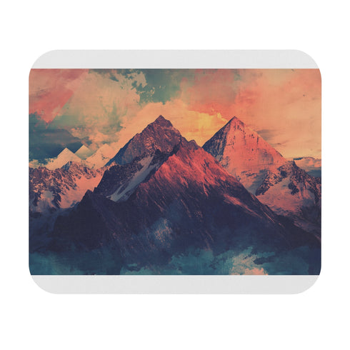 Mountain Grunge Geometric Mouse Pad