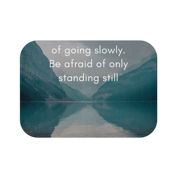 "Mountain Motivational Bath Mat: Inspirational Zen for Your Bathroom"