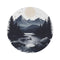 "Mountain River Round Rug: Nature-Inspired Elegance"