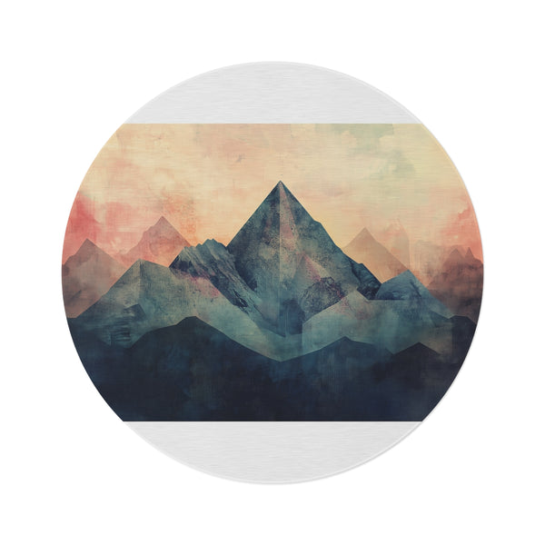 "Mountain Slate Round Rug"