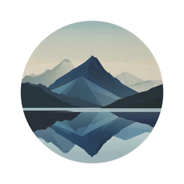 "Mountaintop Serenity Round Rug"