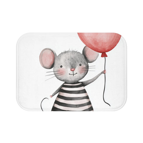 "Mouse Birthday Bash Bath Mat"