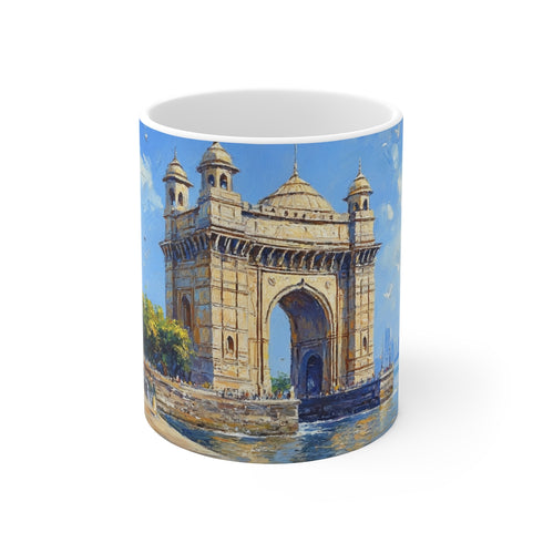 "Mumbai Marvel Coffee Mug: Gateway of India Masterpiece"