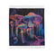 "Mushroom Dreams Psychedelic Plush Blanket"