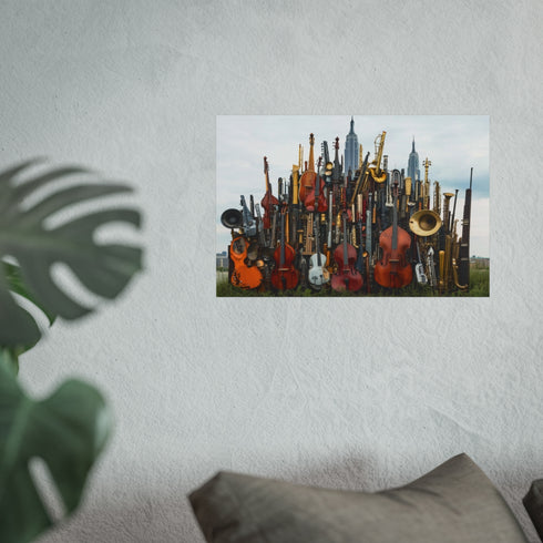 Musical Instrument City Skyline Poster