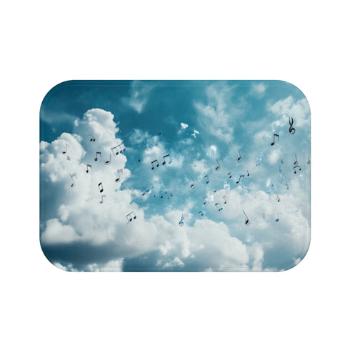 "Musical Notes Bath Mat Design"