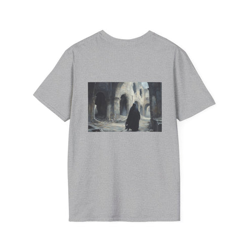 Mysterious Cloaked Figure Ruins T-shirt