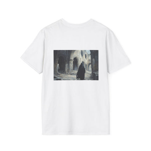 Mysterious Cloaked Figure Ruins T-shirt