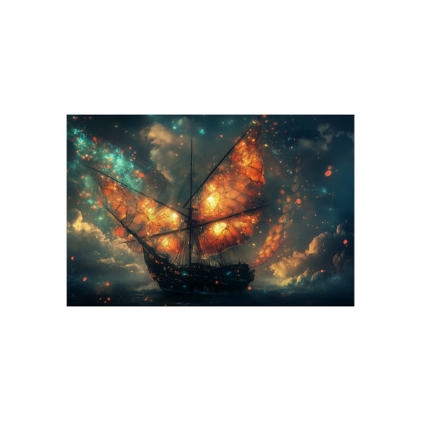 Mysterious Ghost Ship with Fireflies