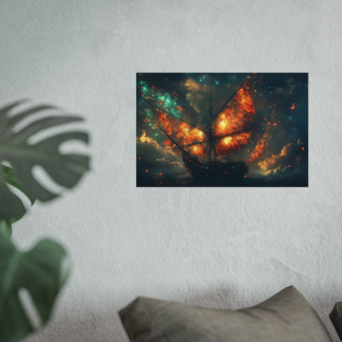 Mysterious Ghost Ship with Fireflies