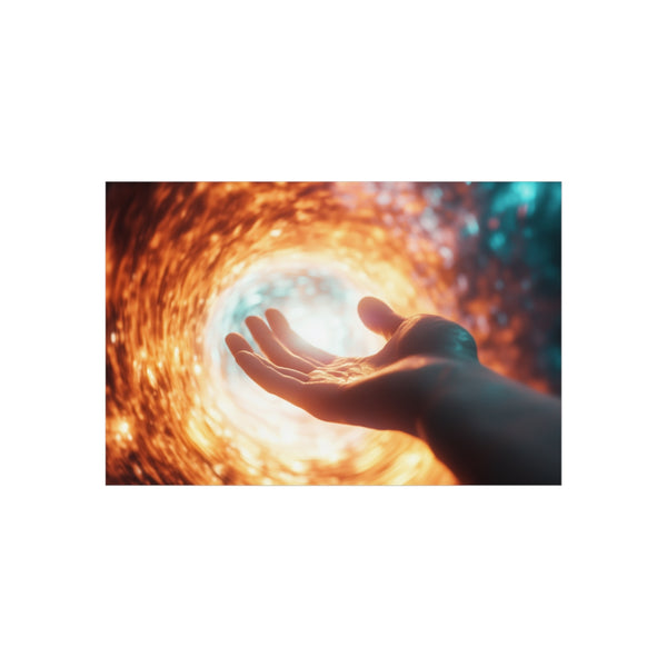 Mysterious Hand Reaches Glowing Portal