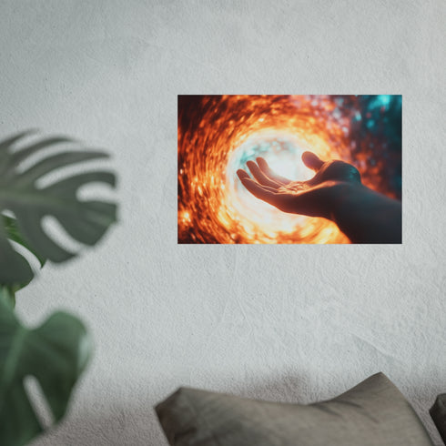 Mysterious Hand Reaches Glowing Portal