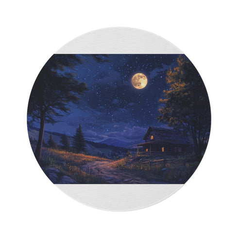 "Mystic Moonlit Round Rug"