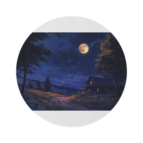 "Mystic Moonlit Round Rug"