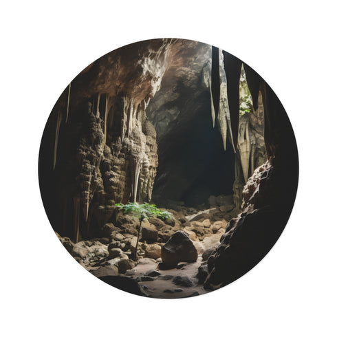 "Mystic Stalactites Round Rug"