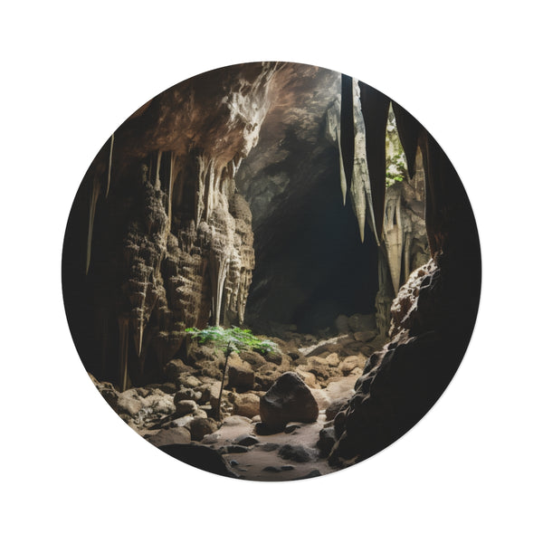 "Mystic Stalactites Round Rug"