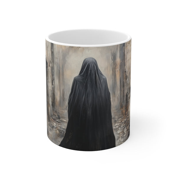 Mystical Cloaked Figure Ruins Mug