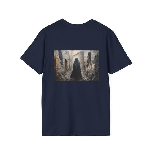 Mystical Cloaked Figure Ruins T-shirt