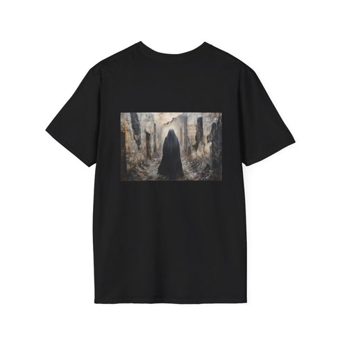 Mystical Cloaked Figure Ruins T-shirt