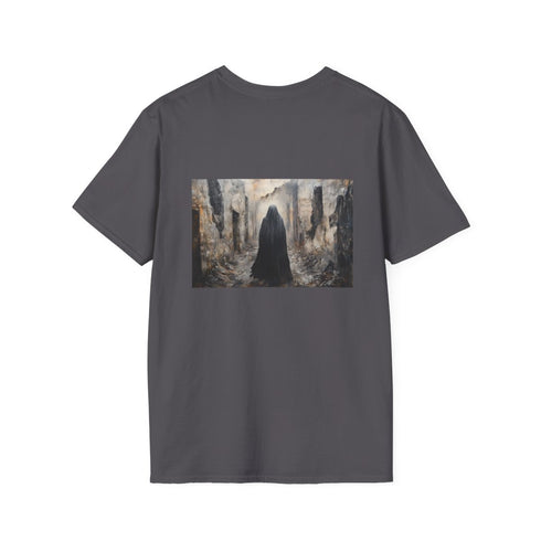 Mystical Cloaked Figure Ruins T-shirt