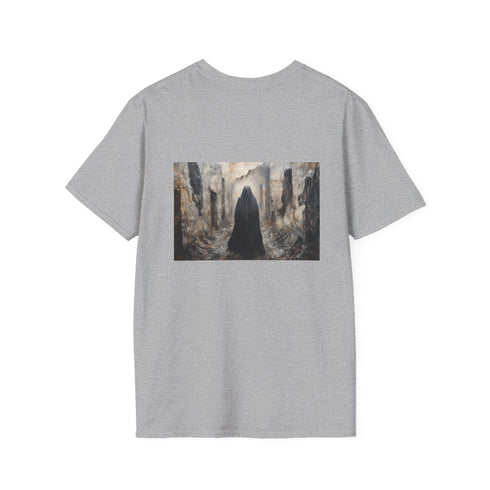 Mystical Cloaked Figure Ruins T-shirt