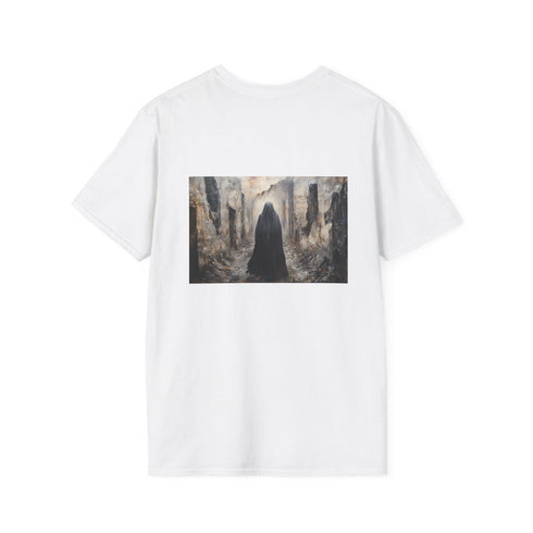 Mystical Cloaked Figure Ruins T-shirt
