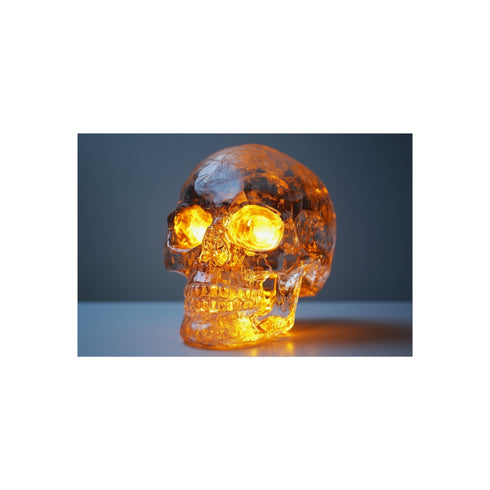 Mystical Crystal Skull Glowing Eyes