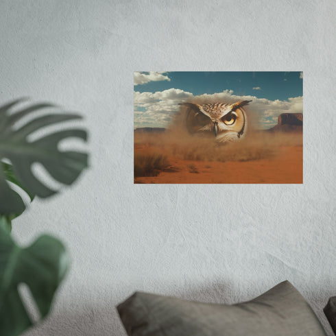 Mystical Desert Owl Wind Poster.