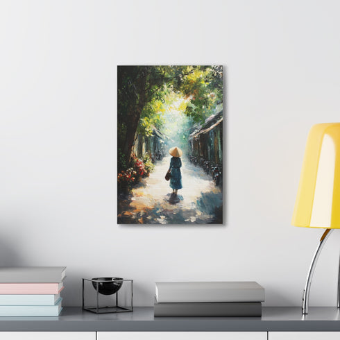 Mystical Hanoi Streets Canvas Print: Charm of Vietnam Alive in Art