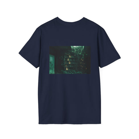 Mystical Overgrown Library Glowing T-Shirt