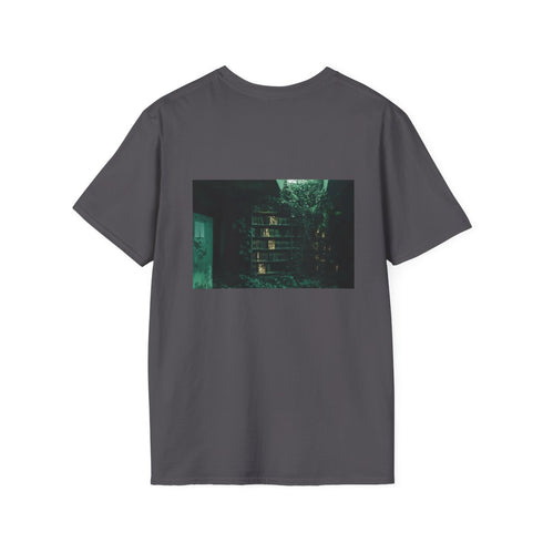 Mystical Overgrown Library Glowing T-Shirt