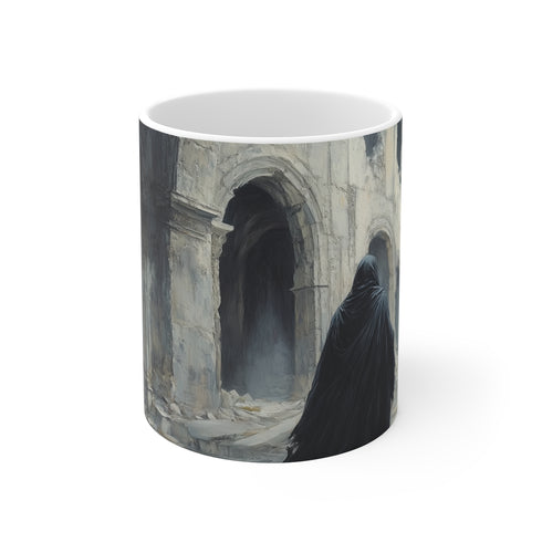 Mystical Ruins Cloaked Figure Mug